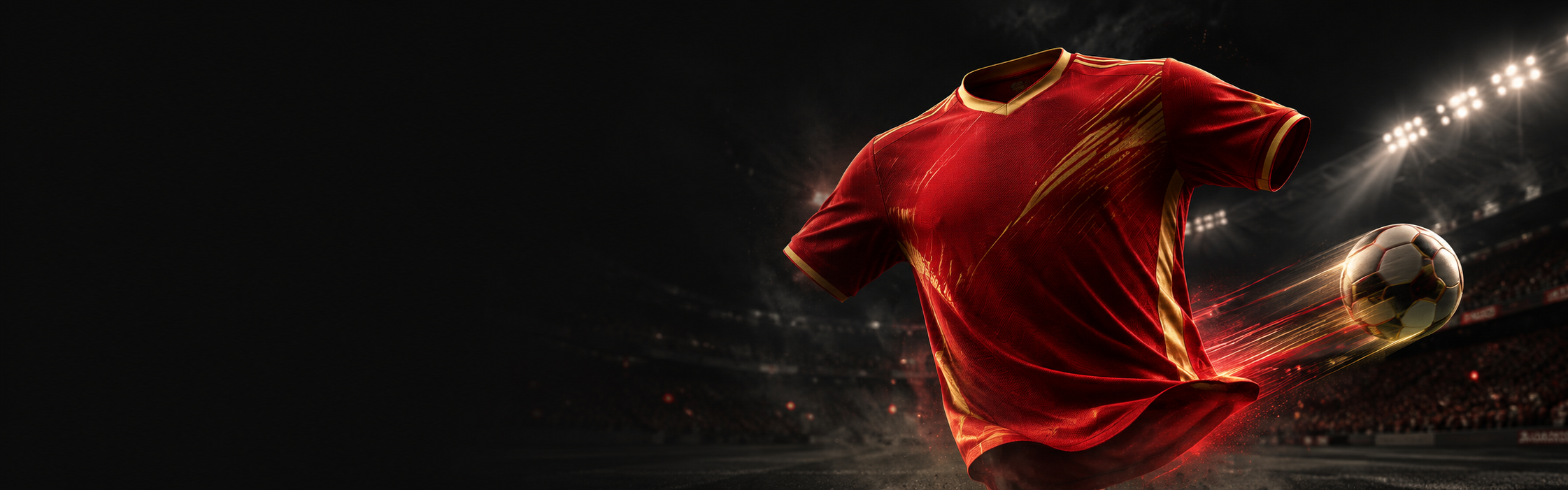FIFA 2026 Jersey Giveaway â€” red football jersey with stadium lights